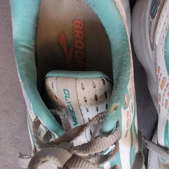 Brooks Glycerin 20 Womens Size 9.5B Gray Blue Athletic Running Shoes Sneakers - Picture 7 of 11